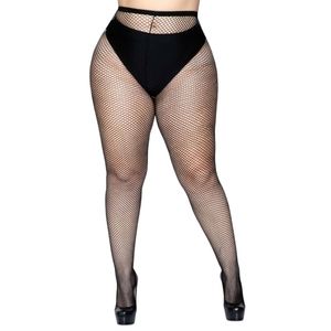Plus Nylon Fishnet Tights